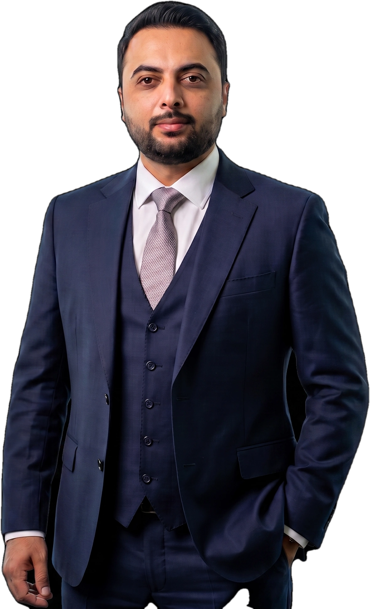 Chaudhry Mansab Ali, founder of The Hacker Studio, standing portrait